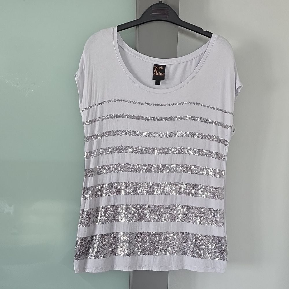 Rock & Shine Women's Size Petites L T-shirt With Sequins